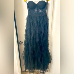 Untamed Petals Kimberly Tulle Maxi in Black